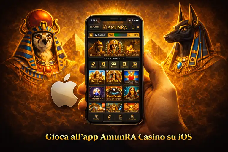 Configurazione dell'app AmunRA su iPhone e iPad con scorciatoia Safari, icona web app sulla schermata home e interfaccia responsive per iOS